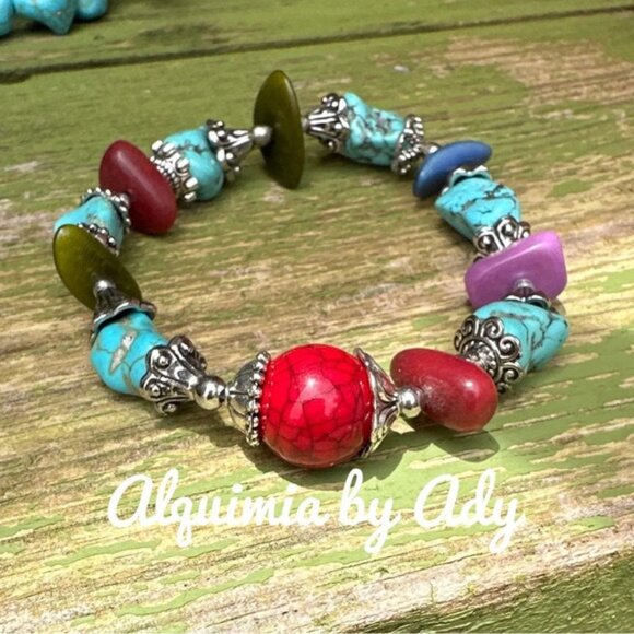 Alquimia Red and Blue Bracelet Elegant Jewelry - Picture 1 of 1